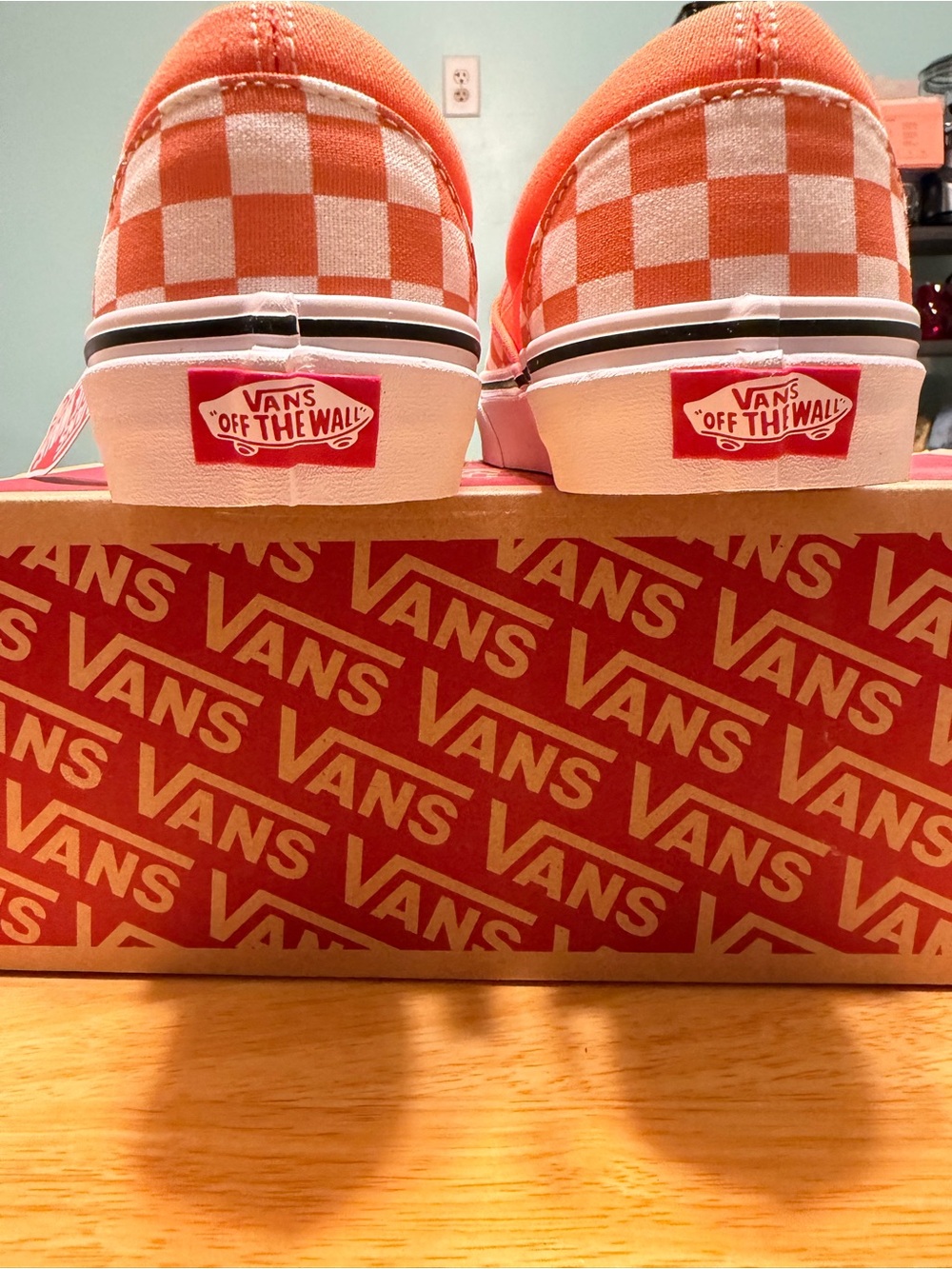 VANS - Classic Slip-On - Checkerboard Cadmium Orange - Picture 7 of 10